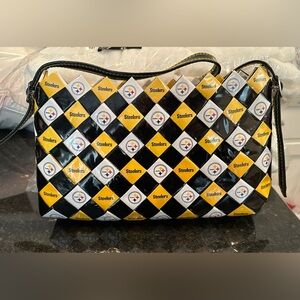 Pittsburgh Steelers Upcycled Woven Purse – Handmade One-of-a-Kind Bag